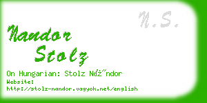 nandor stolz business card